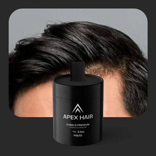 Apex Hair® – Camuflaje Capilar Profesional – Fijación resistente al agua y al sudor por hasta 48 horas.